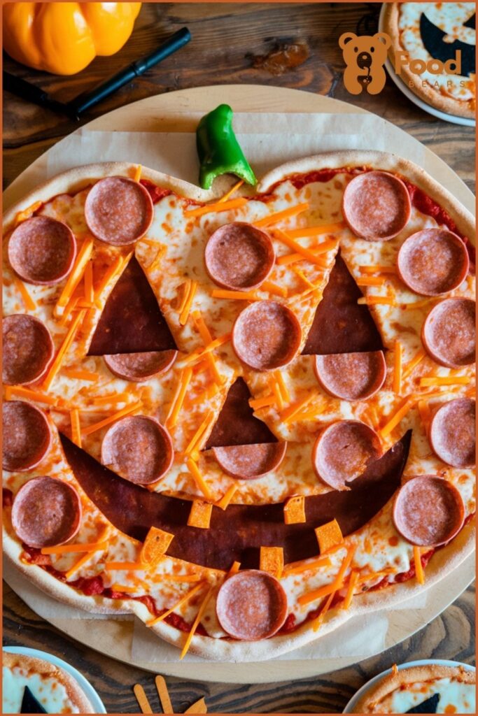 Halloween Pizza Party Ideas - Pumpkin-Shaped Pizza for Halloween Pizza Party