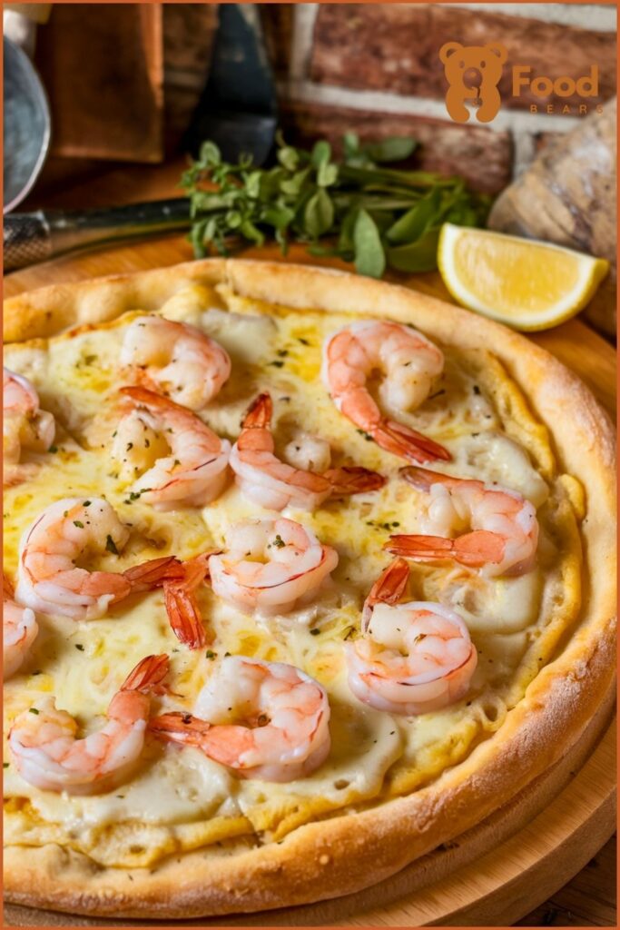 Pizza Oven Recipes - Shrimp Scampi Pizza for pizza oven