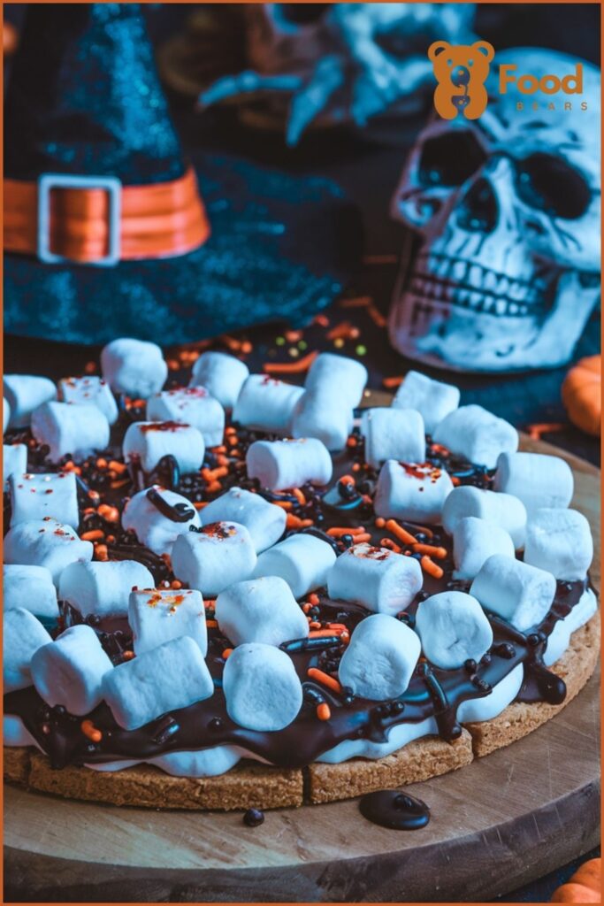 Halloween Dessert Pizzas - S’mores Pizza of Doom for Halloween Dessert