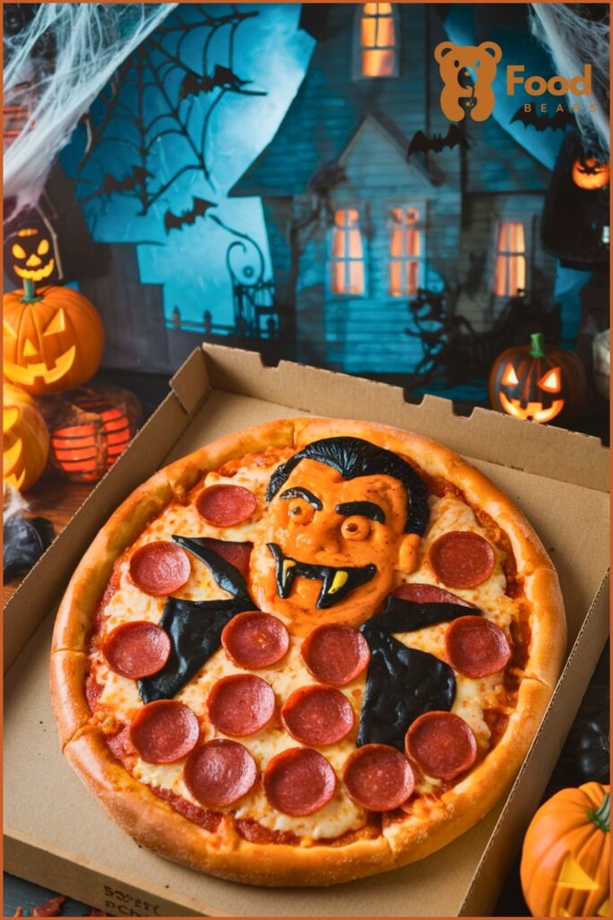 Halloween Pizza Party Ideas - Spicy Vampire Pizza for Halloween Pizza Party