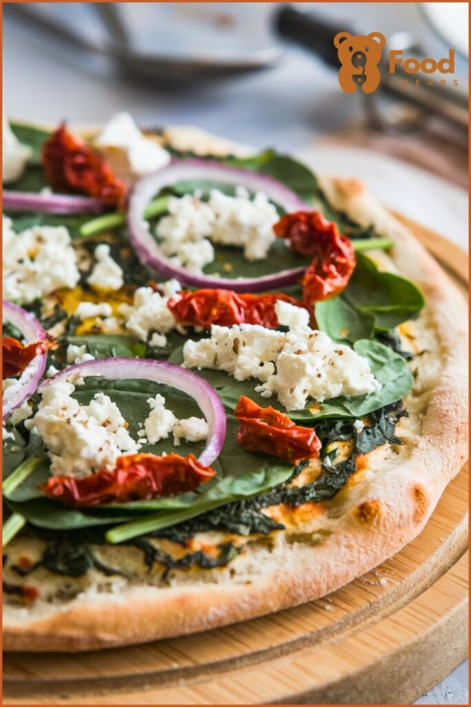 Pizza Oven Recipes - Spinach and Feta Pizza for pizza oven