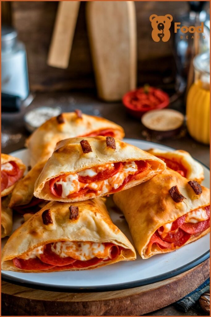 Halloween Pizza Ideas - Vampire Bite Calzones