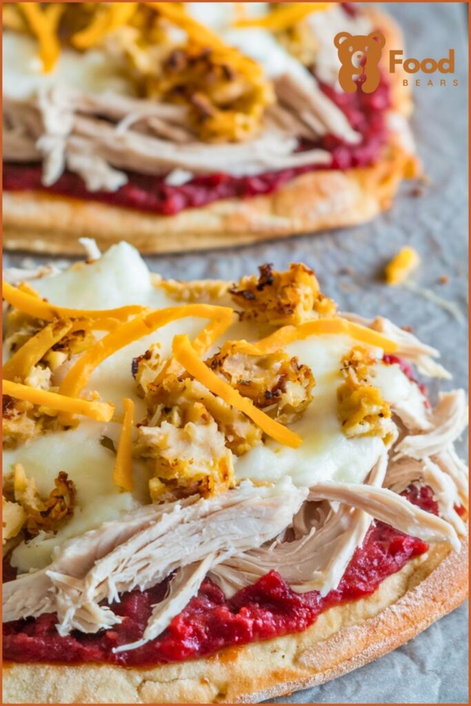 Leftover Turkey Flatbread Pizza