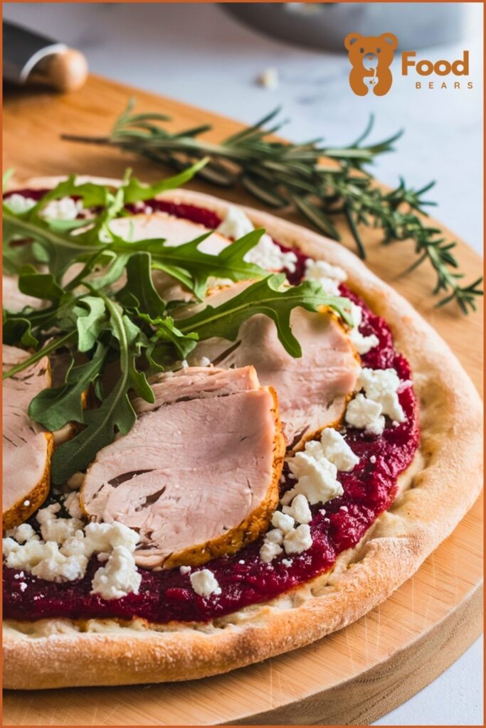 Roasted Turkey, Feta, & Cranberry Pizza