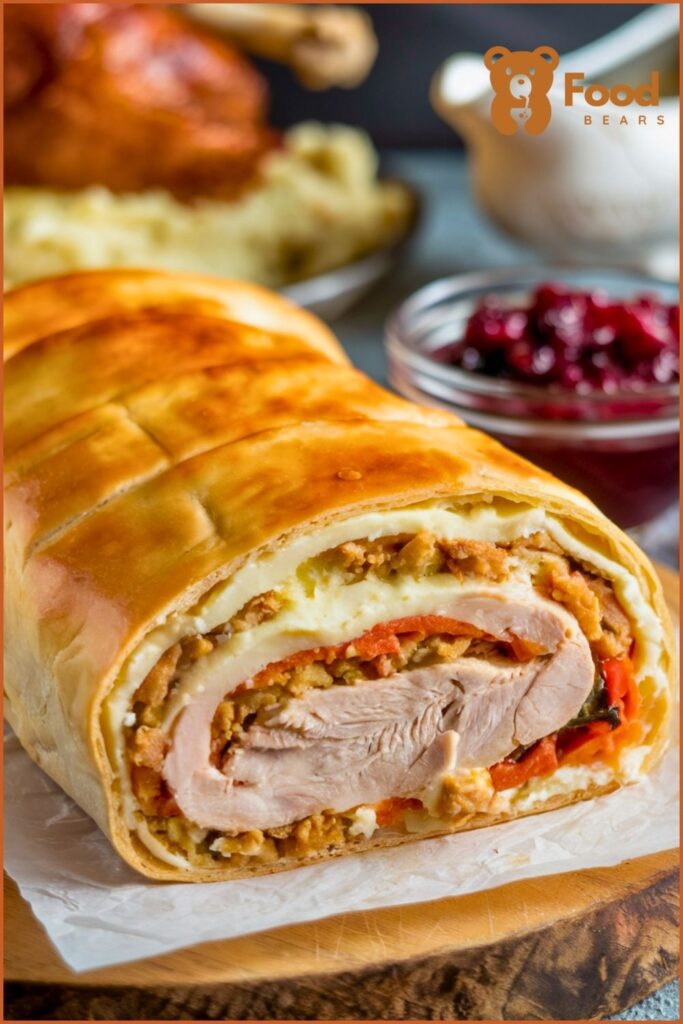 Thanksgiving Leftovers Stromboli Pizza