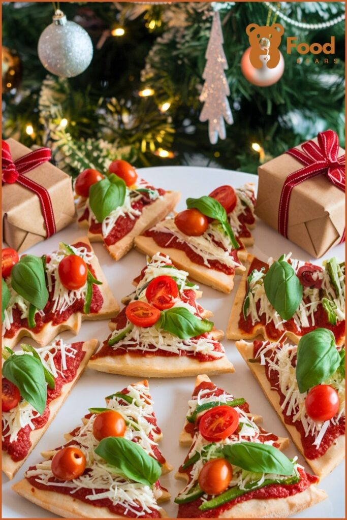 Christmas Tree Pizza Appetizers