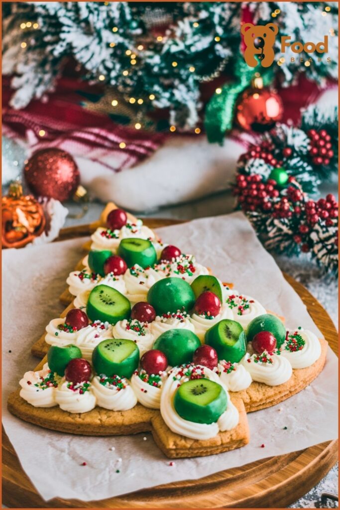 Christmas Tree Sugar Cookie Pizza