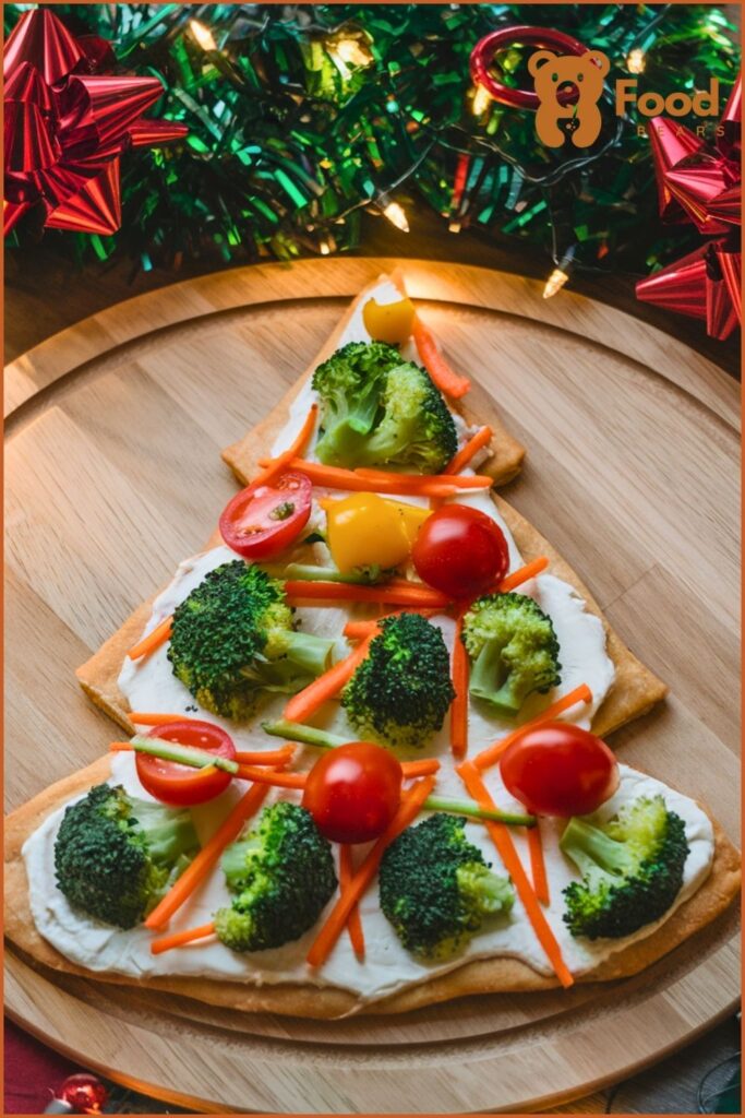 Christmas Tree Veggie Pizza