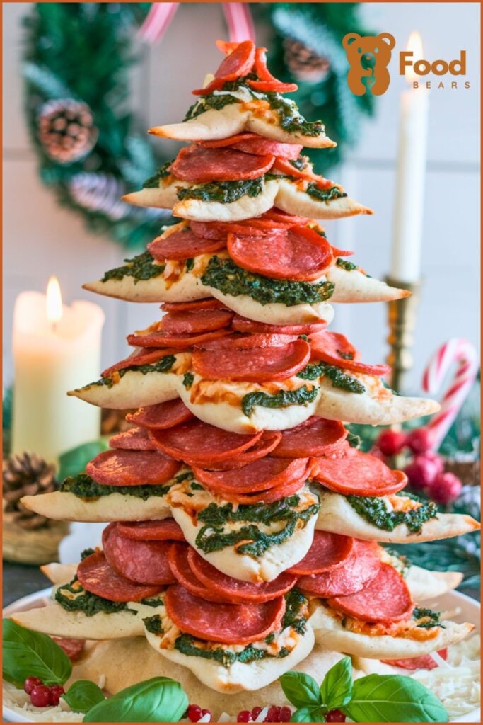 Merry Christmas Pizza Tree