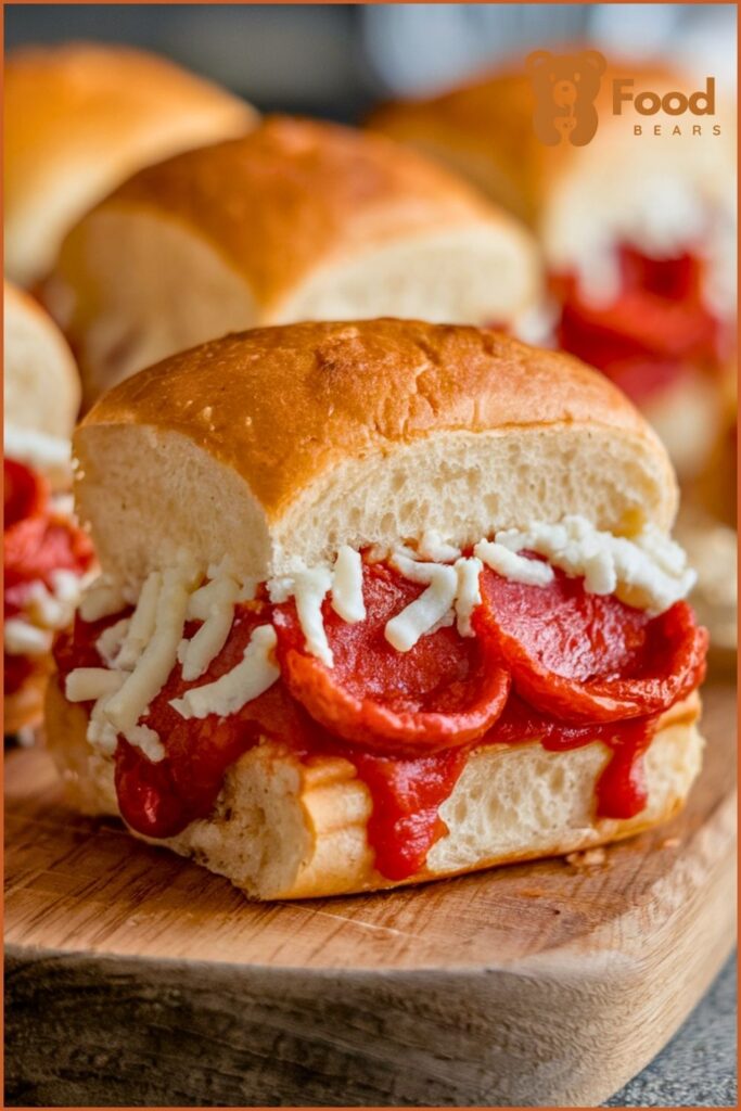 Pizza Sliders Hawaiian Rolls - Pepperoni Pizza Sliders on Hawaiian Rolls