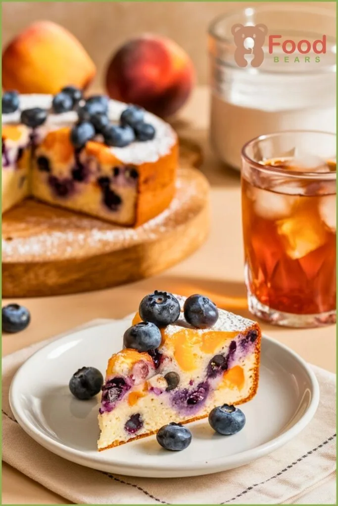 Blueberry Peach Breakfast Cake