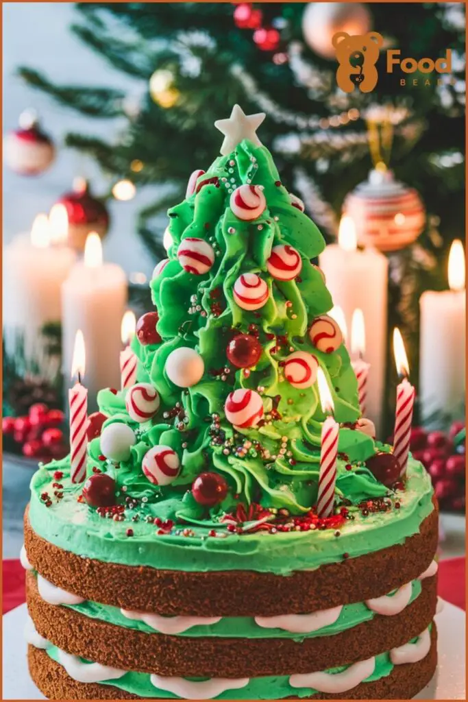 Christmas Tree Birthday Cake