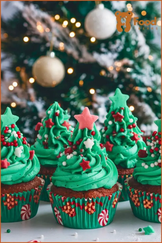 Christmas Tree Cake Cupcakes