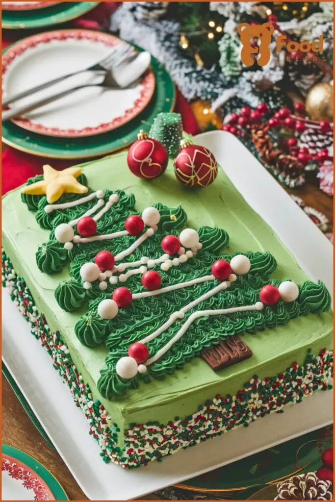 Christmas Tree Sheet Cake