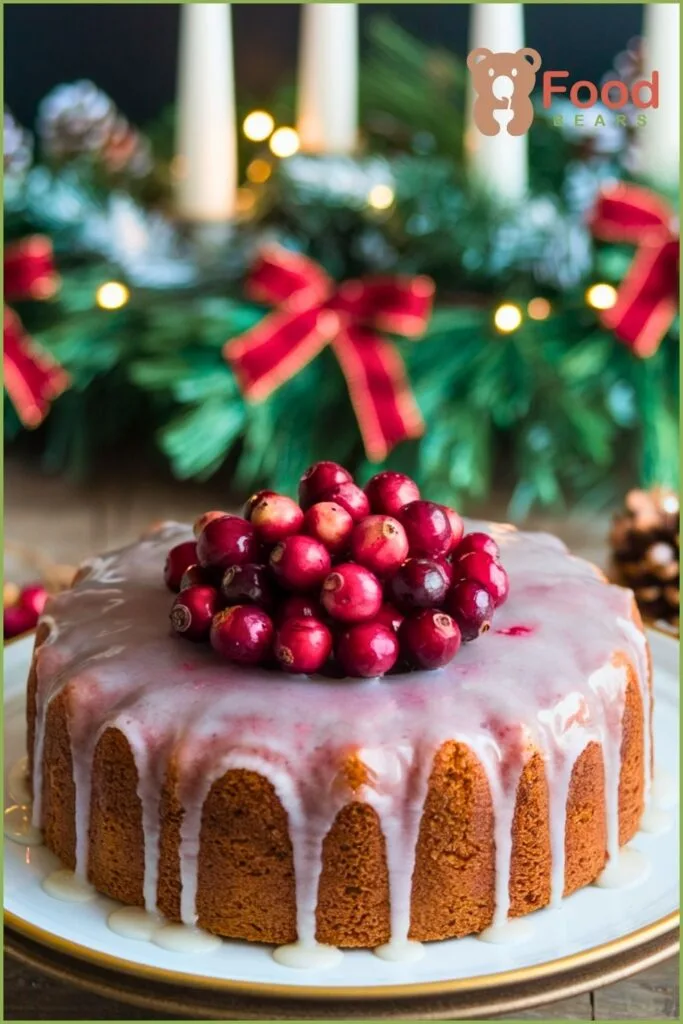 Cranberry Christmas Cake With Glaze