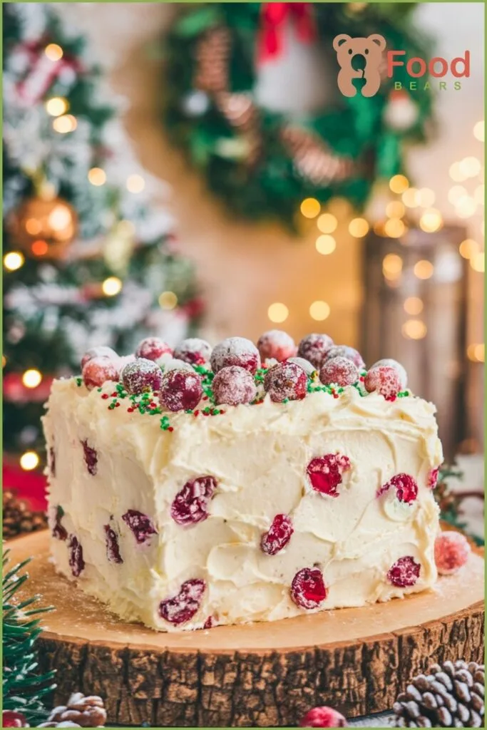 Cranberry Christmas Sheet Cake