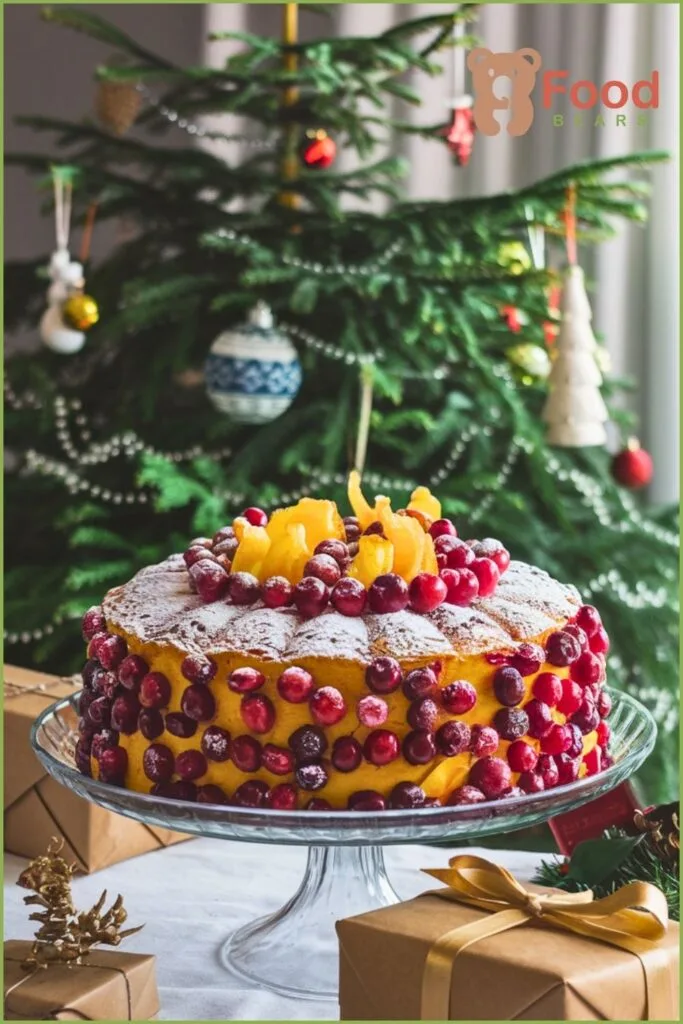 Cranberry Orange Christmas Cake