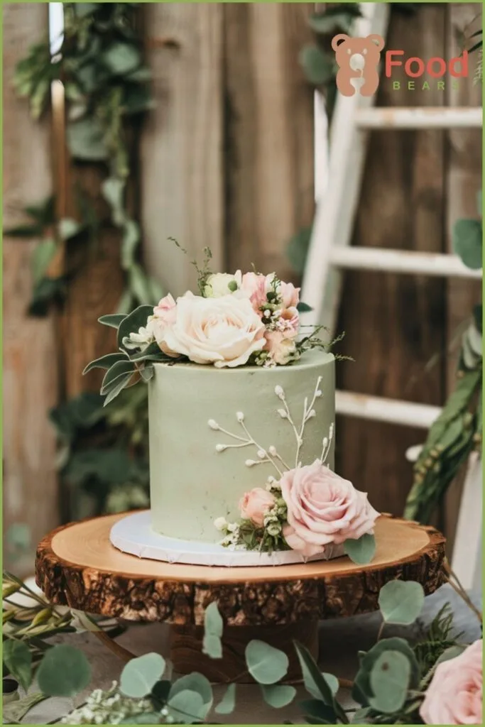 Bridal Shower Cake Sage Green