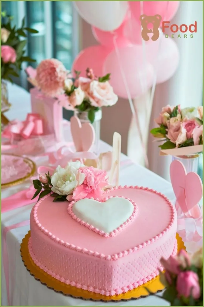 Bridal Shower Heart Cake