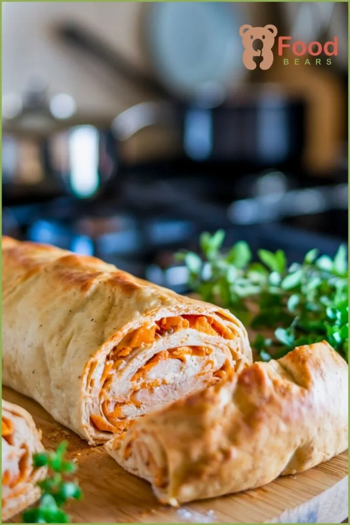 Buffalo Chicken Stromboli Pizza Dough