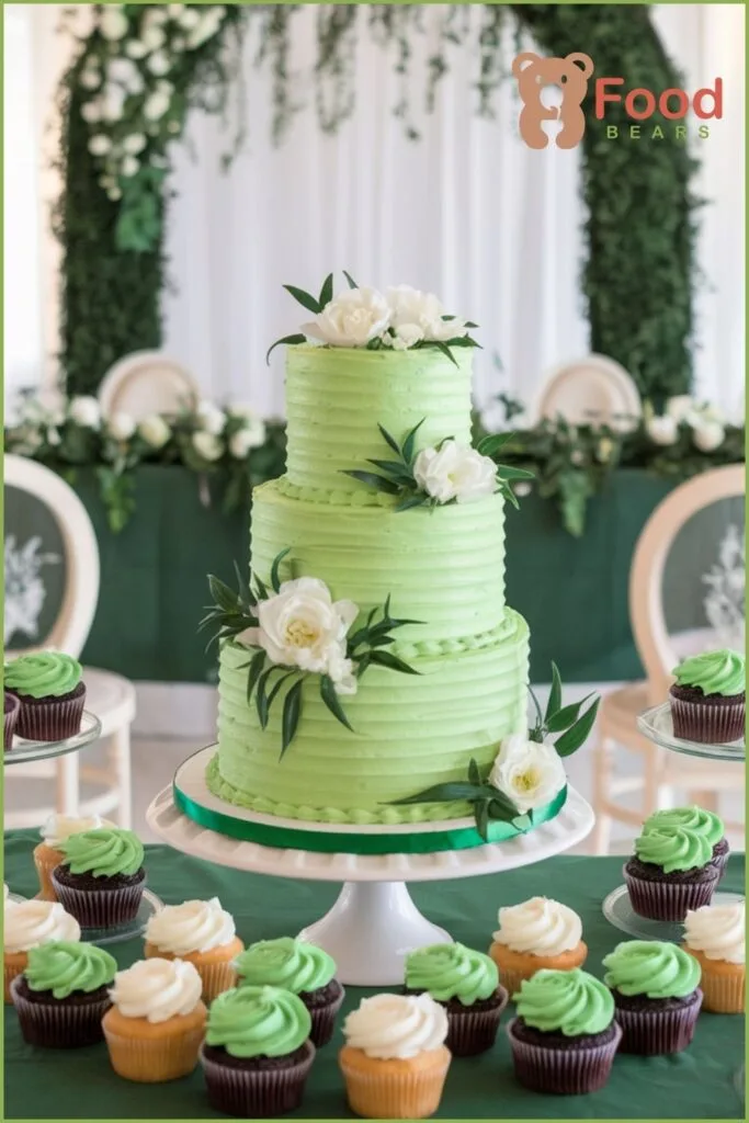 Green Bridal Shower Cake