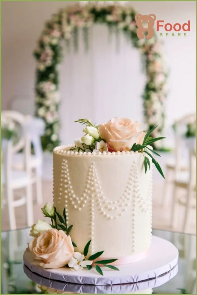 Pearl bridal shower cake