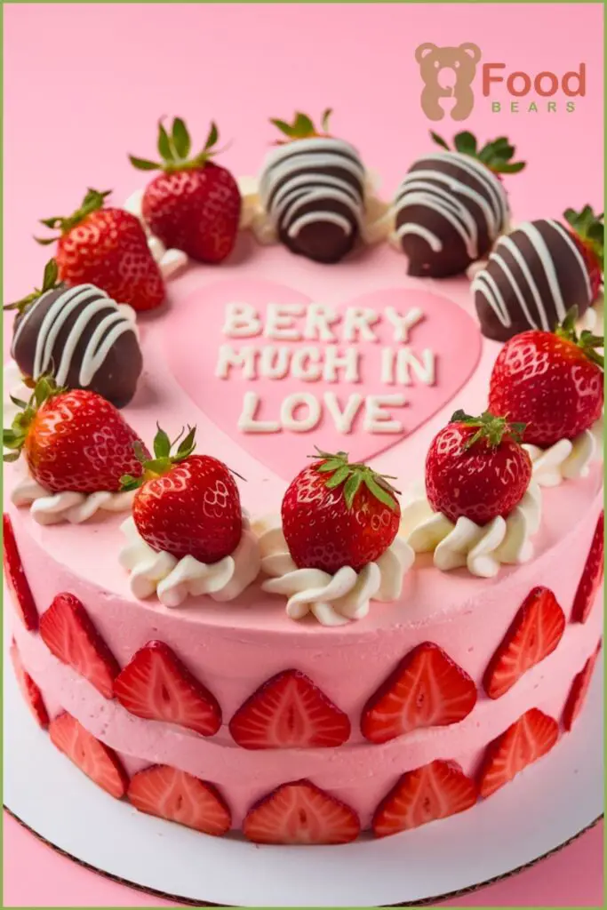 Valentine Strawberry Cake