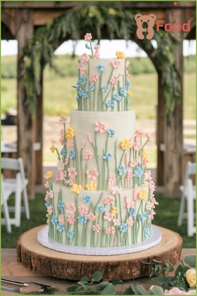 Wildflower Bridal Shower Cake
