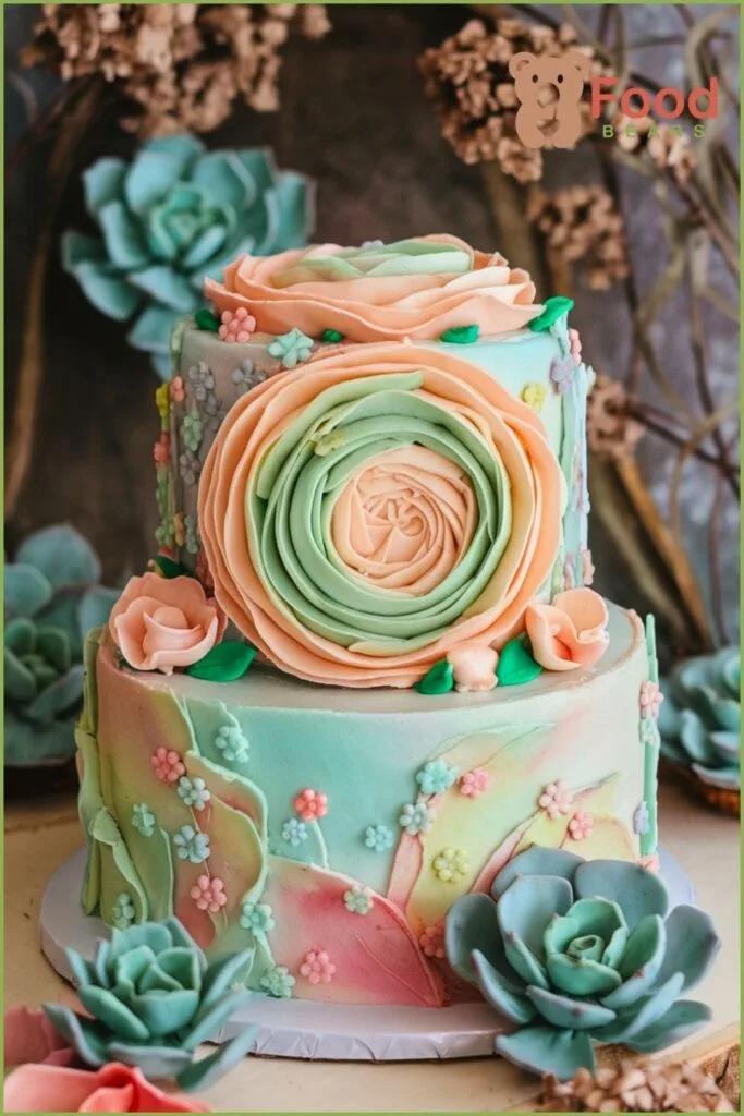 Spring Flower Baby Shower Cake