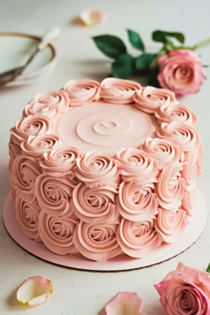 Buttercream Rose Cake