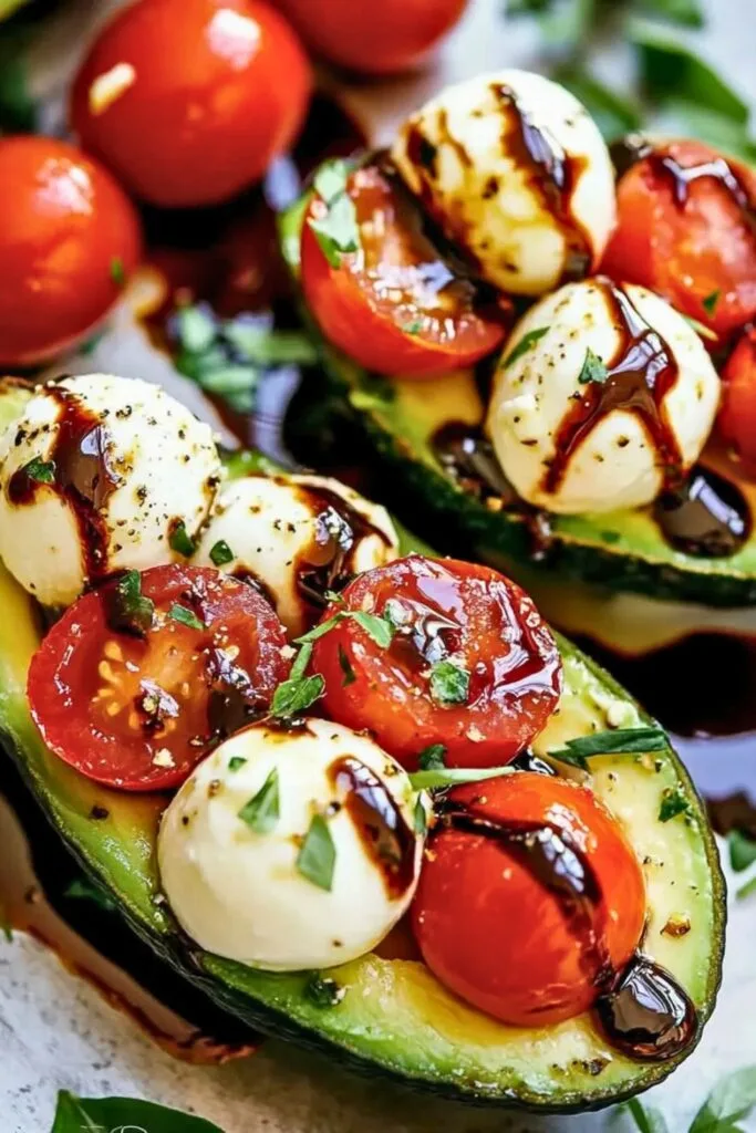 Caprese Stuffed Avocados