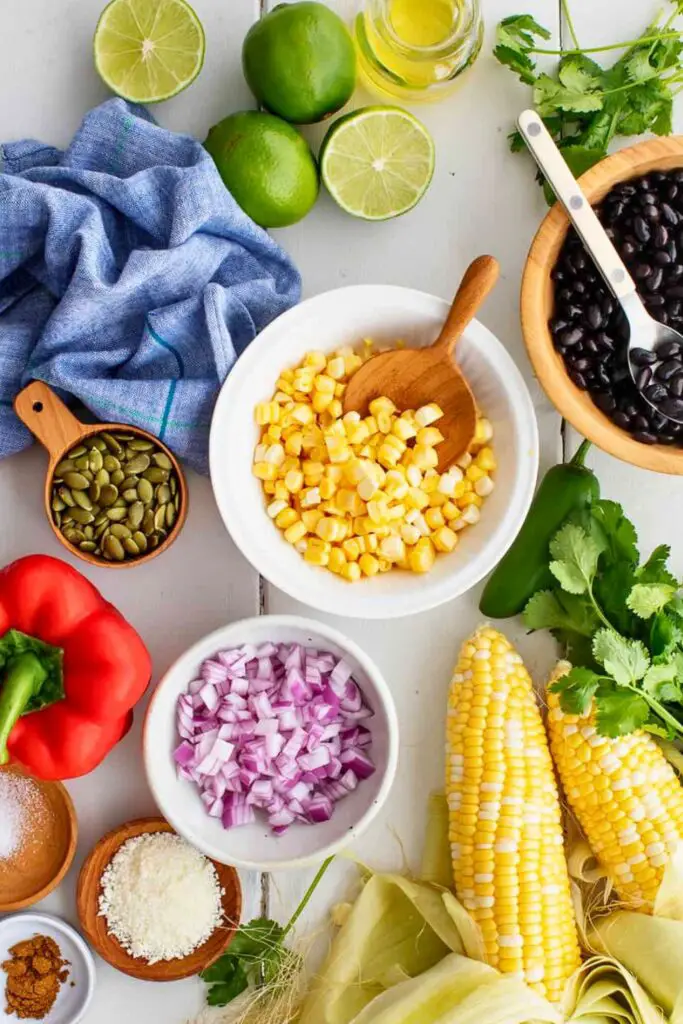 Corn and Black Bean Salsa Ingredients