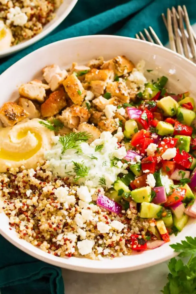 Crockpot Greek Chicken Bowls
