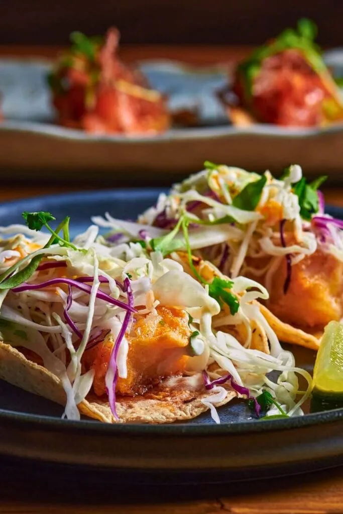 Fish Tacos with Cabbage Slaw