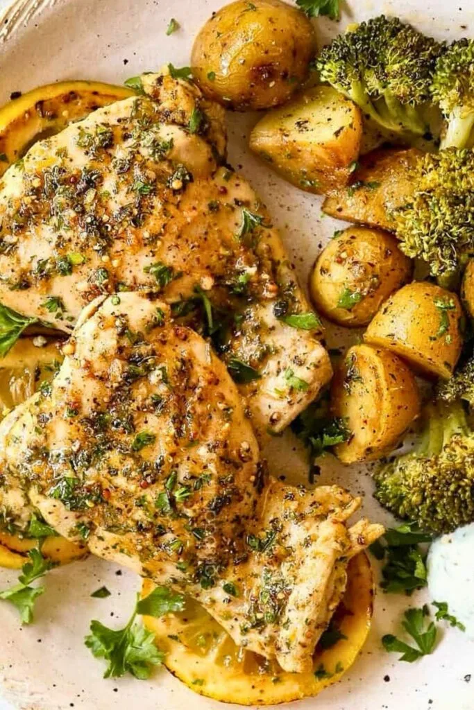 Grilled Lemon Garlic Chicken with Summer Veggies