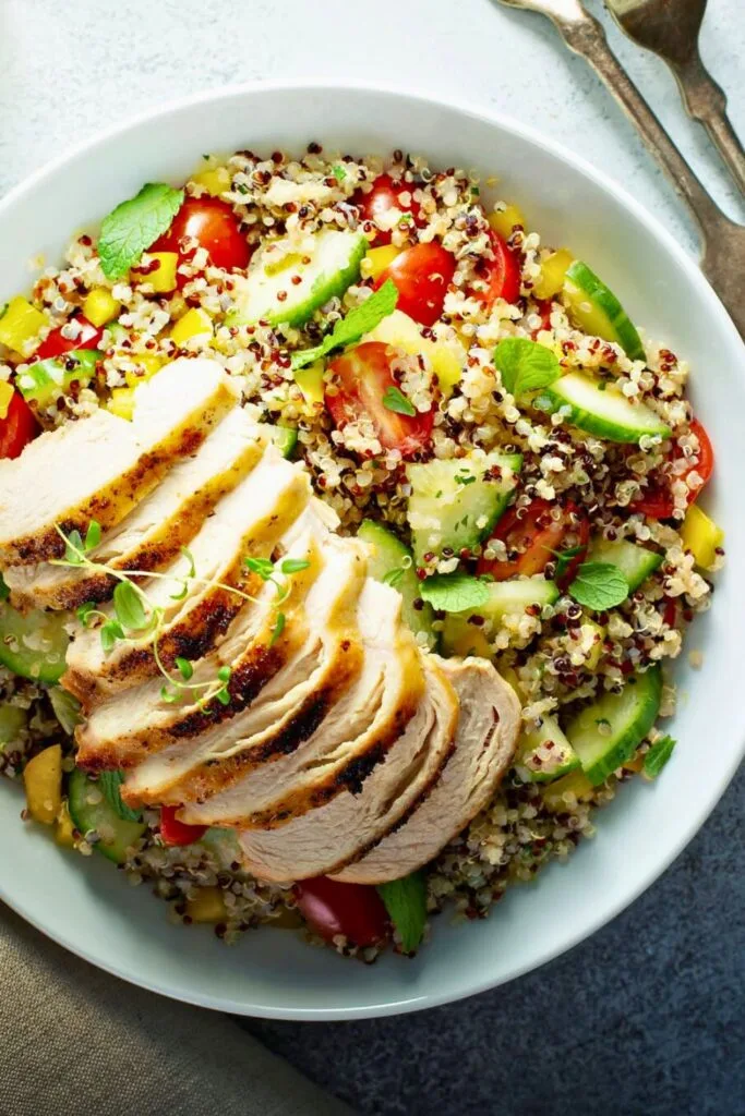Grilled Lemon Herb Chicken with Couscous Salad