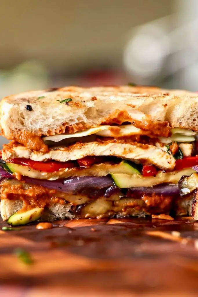 Grilled Veggie Sandwich with Hummus