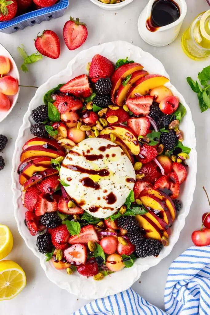 Peach Burrata Salad Variations