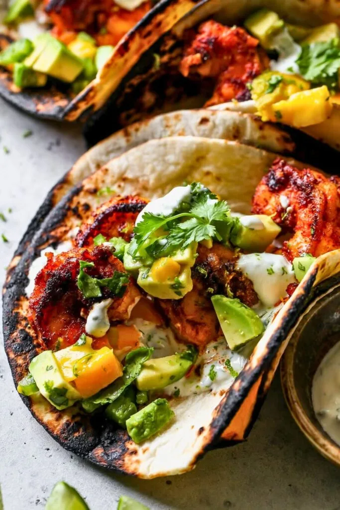 Shrimp Tacos with Mango Salsa
