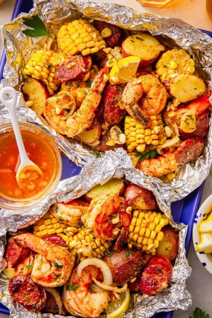 Shrimp boil Foil Packets