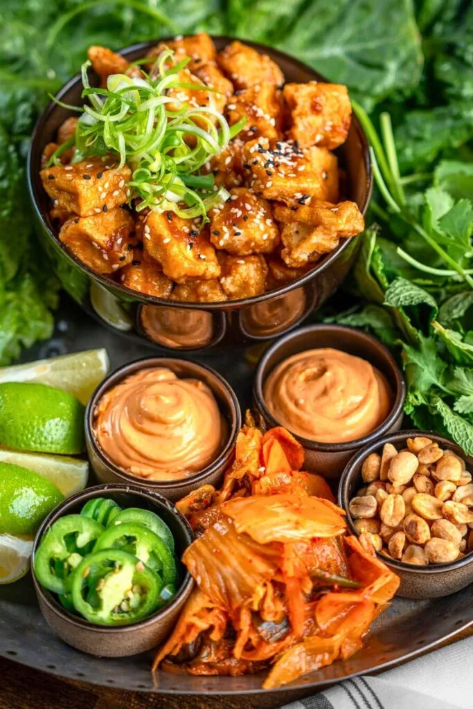Teriyaki Tofu Lettuce Wraps