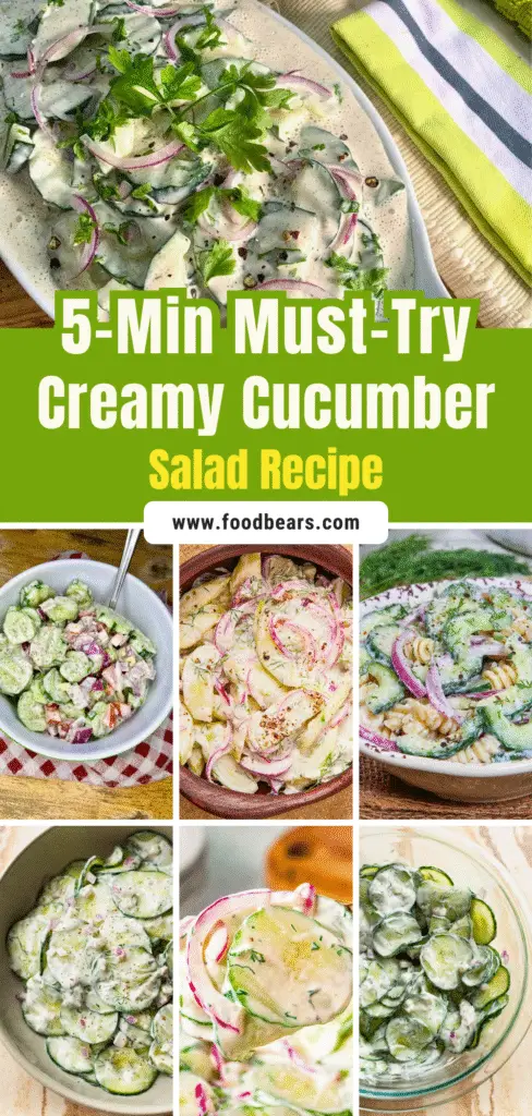 5-Min Must-Try Creamy Cucumber Salad Recipe