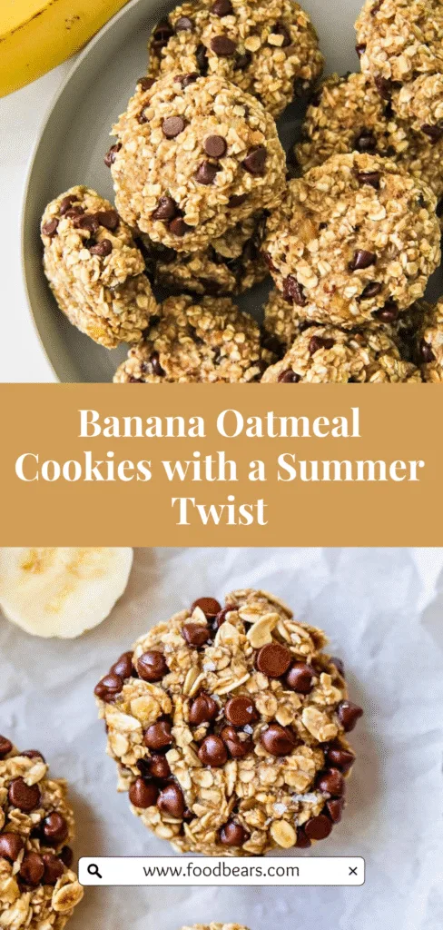 Banana Oatmeal Cookies with a Summer Twist