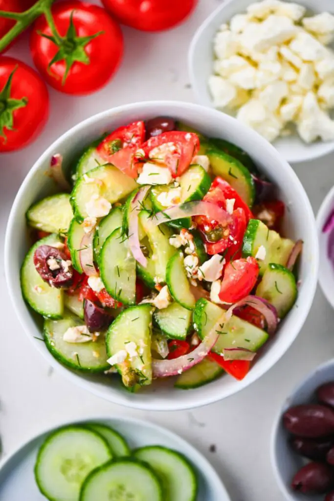 Greek Cucumber Salad Ingredients