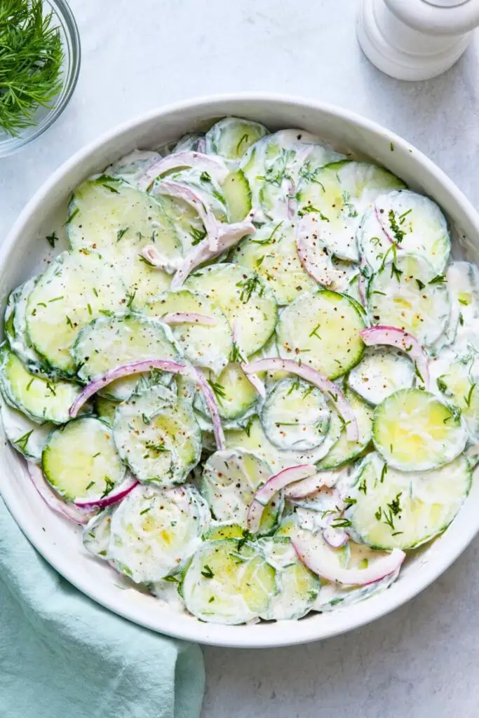 How to Make Creamy Cucumber Salad