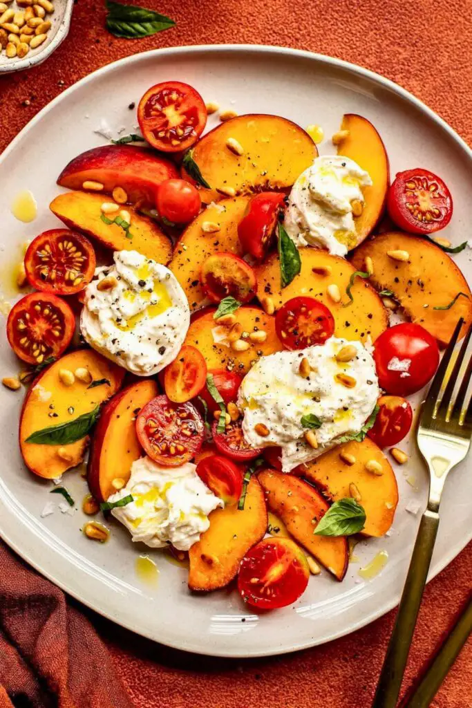 How to Make Fresh Peach Salad with Burrata