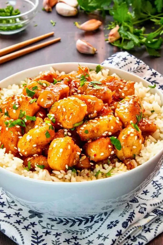 How to Serve Honey Garlic Chicken Bites