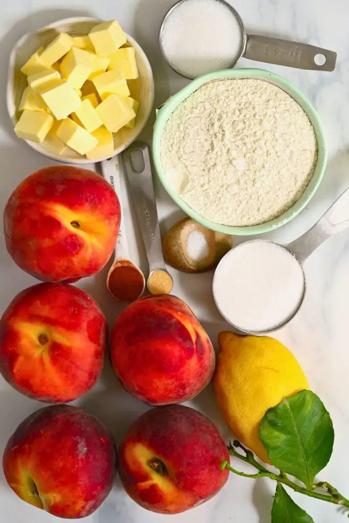 Peach Crumble Ingredients