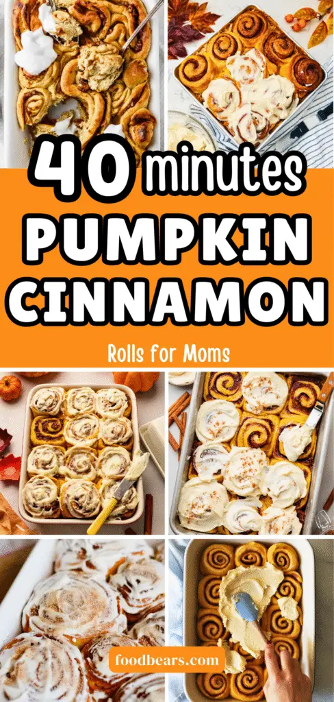 40 Minute Pumpkin Cinnamon Rolls for Moms