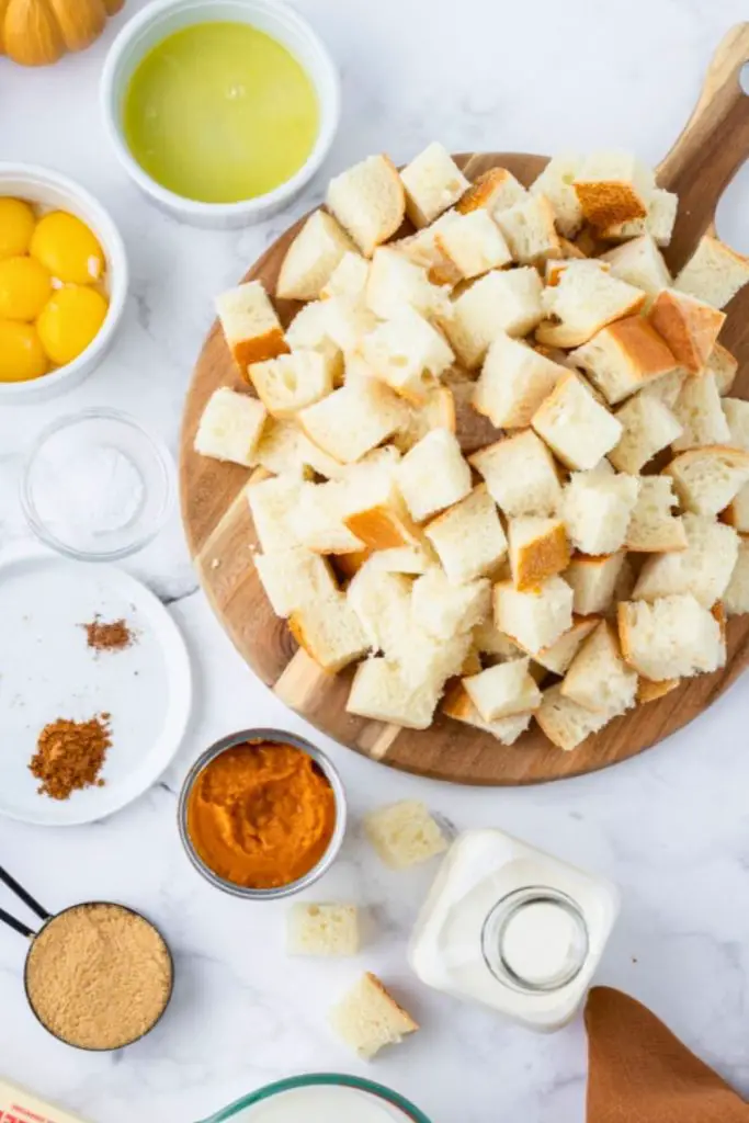 Pumpkin Bread Pudding Ingredients